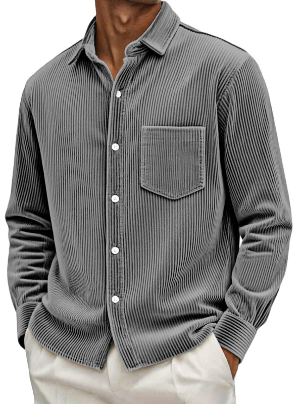 Relaxed Corduroy Pocket Shirt