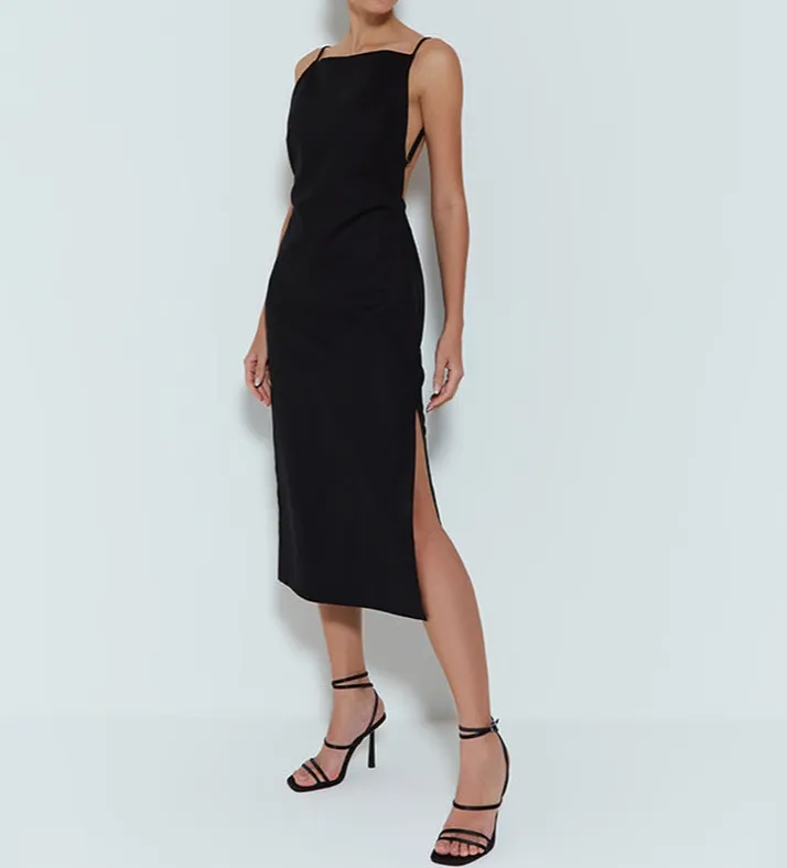 One-Shoulder Midi Dress