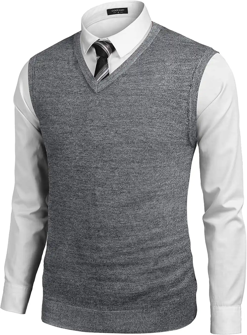Button Detail V-Neck Suit Vest
