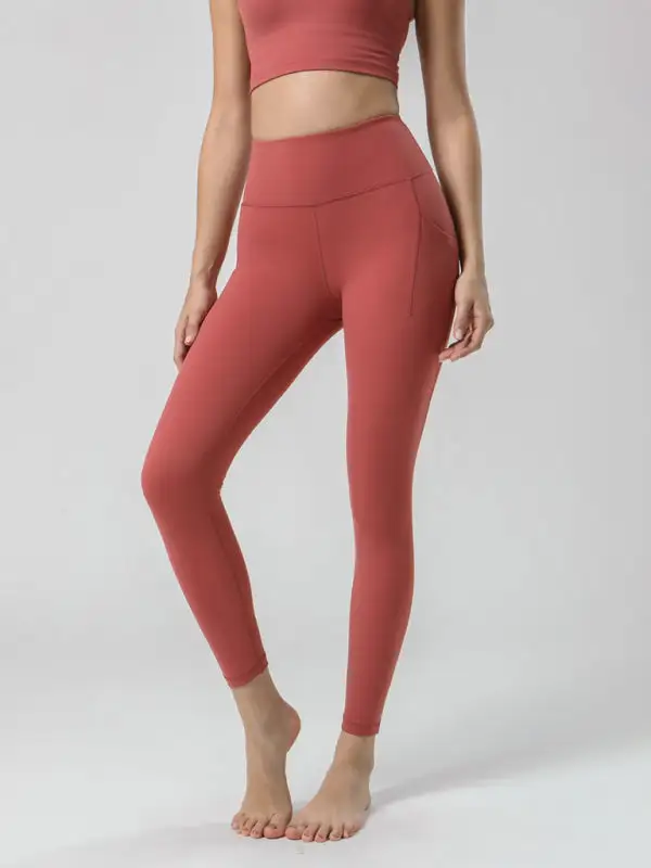 Sided Brushed Yoga Ninth High Waist Pants