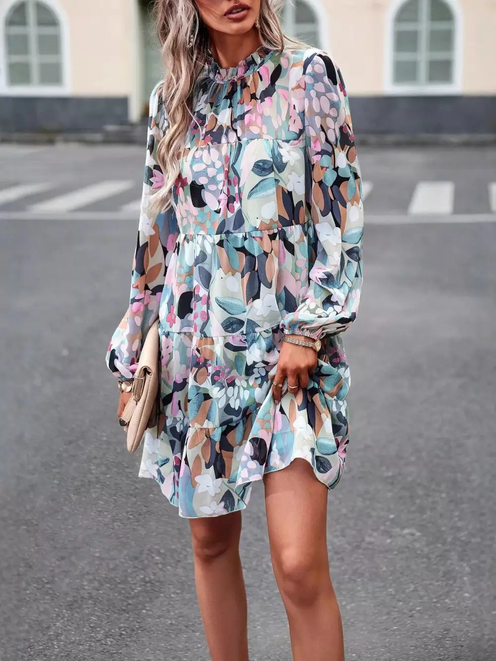 Modern Everyday Long Sleeve Mini Dress