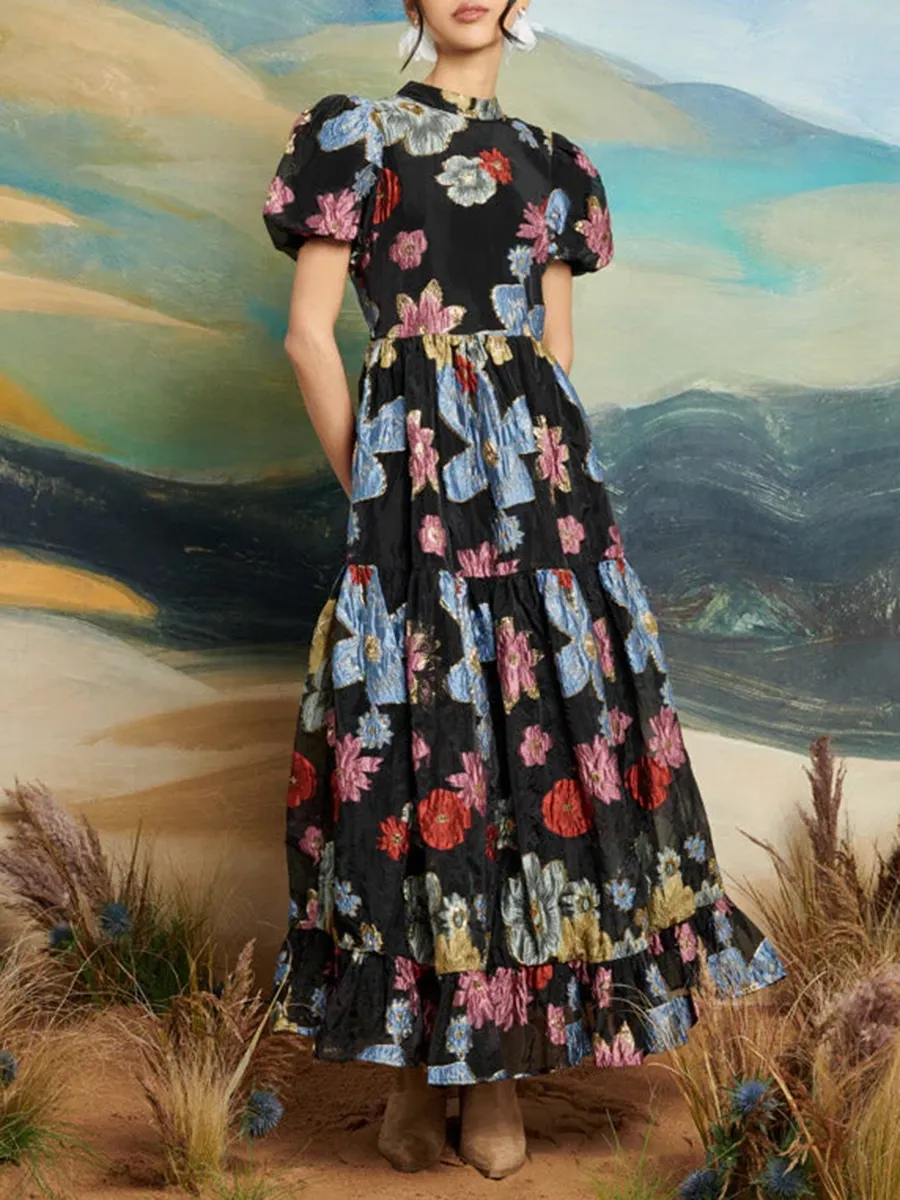 Classics Poetic Jacquard Midi Dress