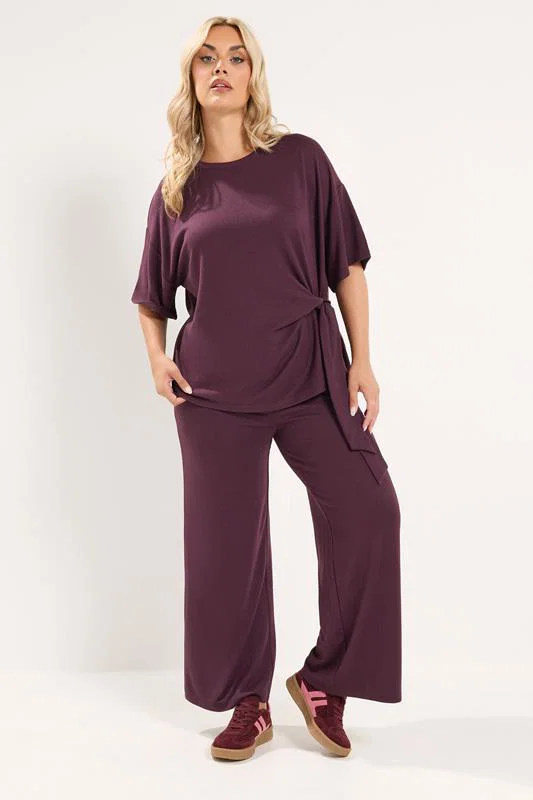 Purple Side Knot Soft Touch Top detail 1