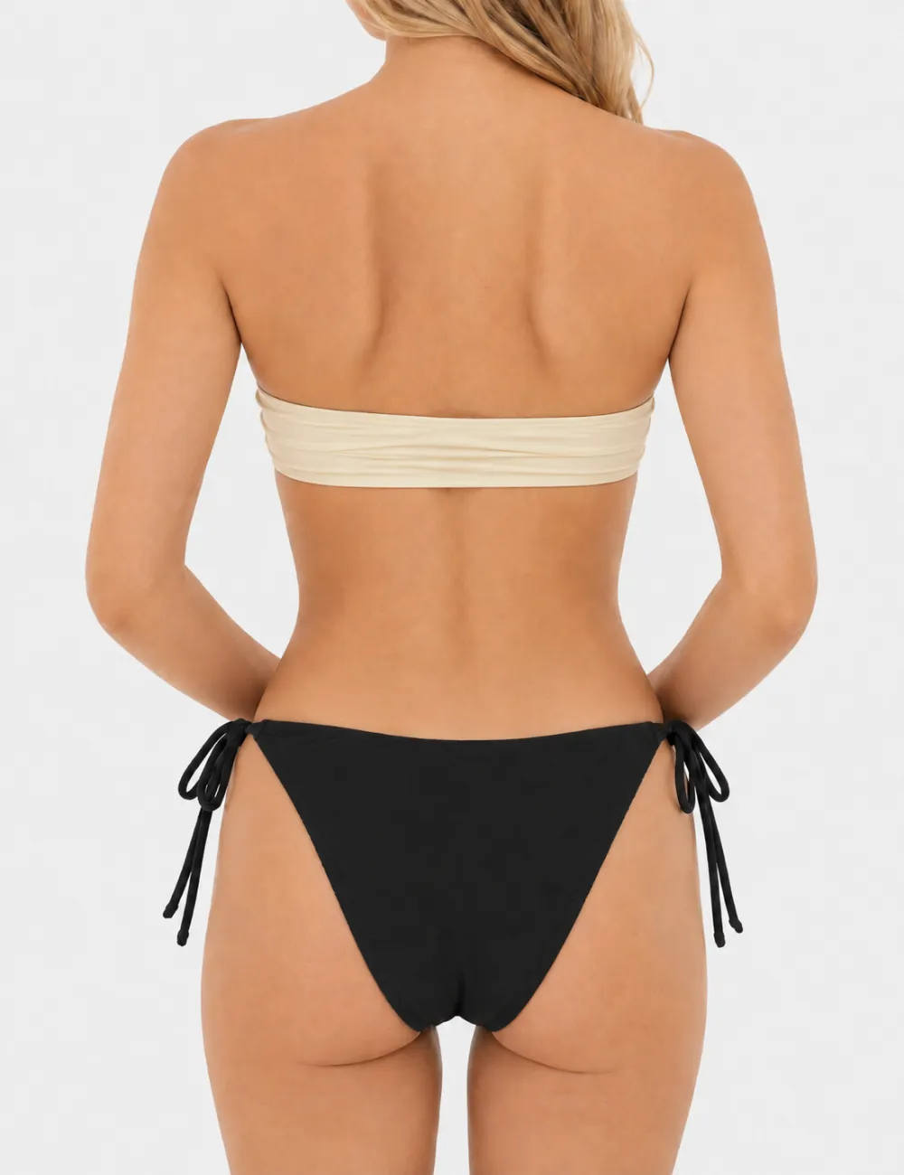 Front D Flower Accents Bikini Set with Salong