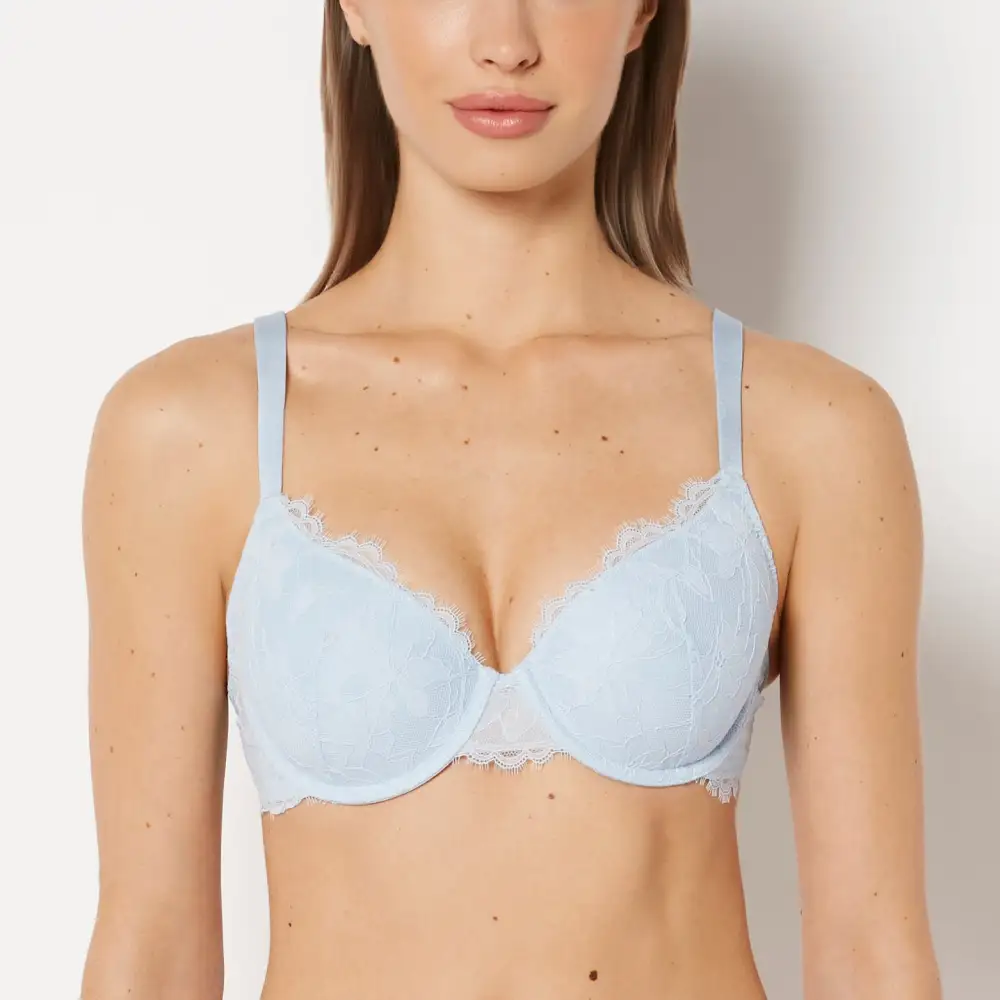 Contemporary Lightly Lined Full Coverage Bra With Afterglow Lace
