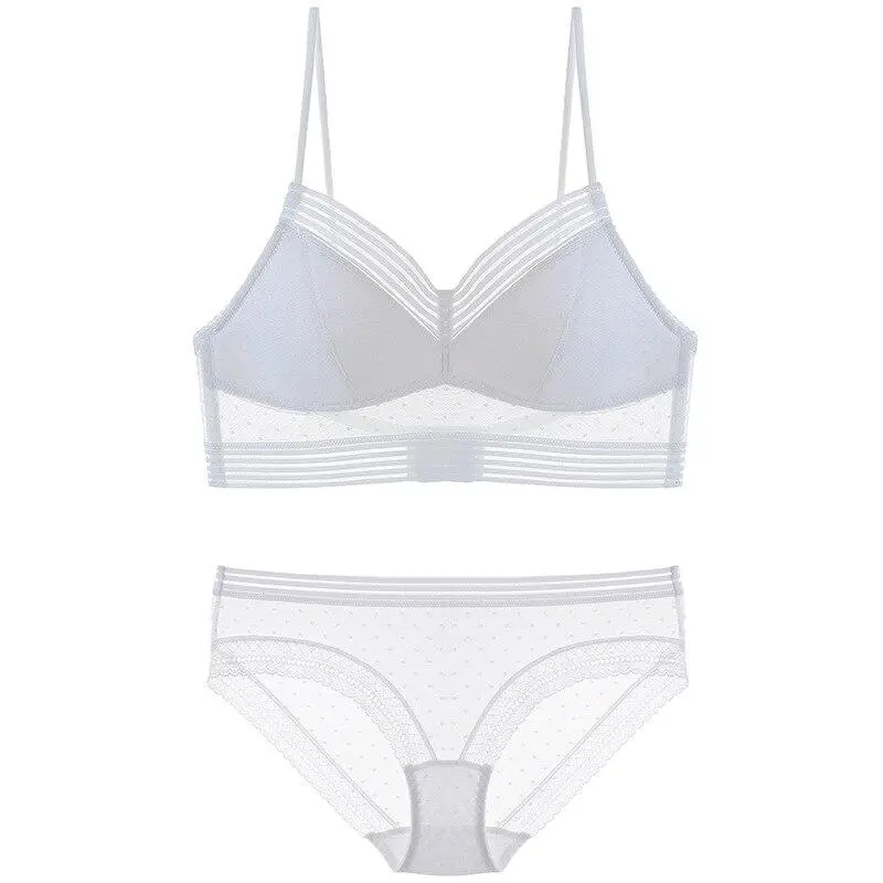 Sheer Polka Dot Lingerie Set