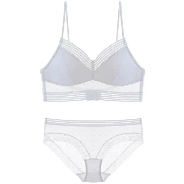 Sheer Polka Dot Lingerie Set