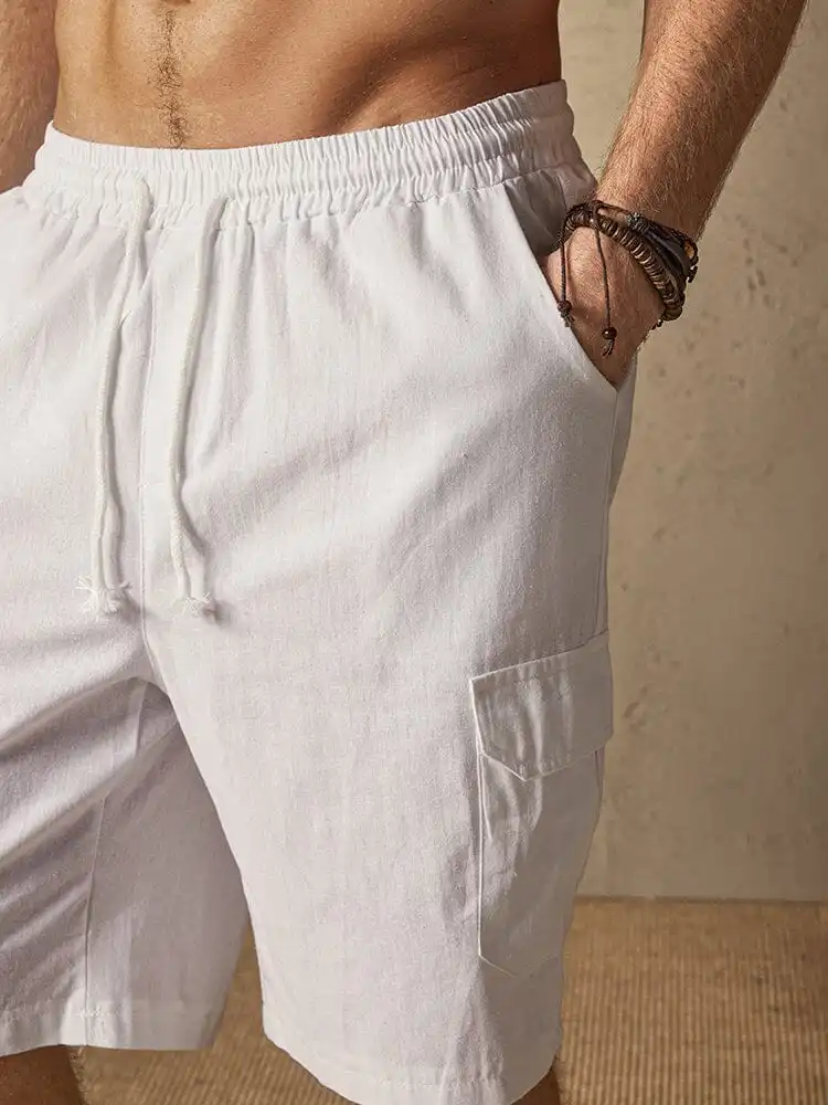 Linen Pocket Drawstring Shorts