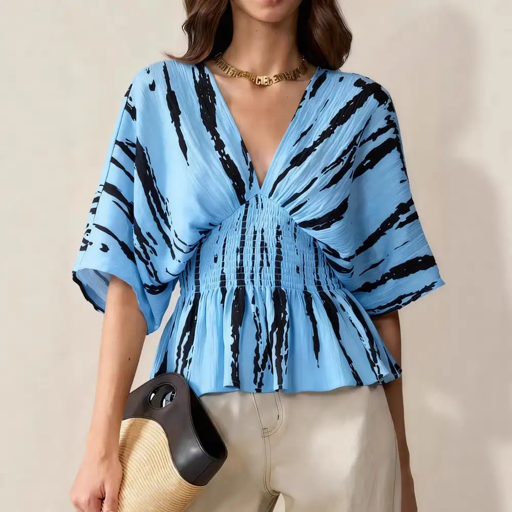 Easygoing Relaxed V-Neck Blouse