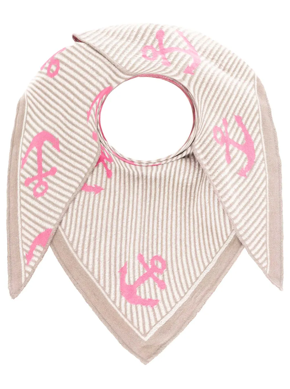 Soft Layered Cotton Wool Heart Pattern Fashion Scarf
