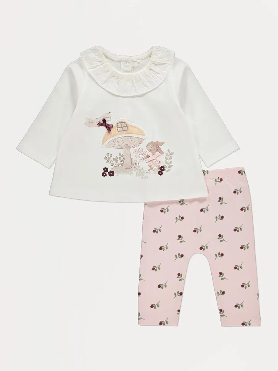 Woodland Collared Top and Leggings Outfit