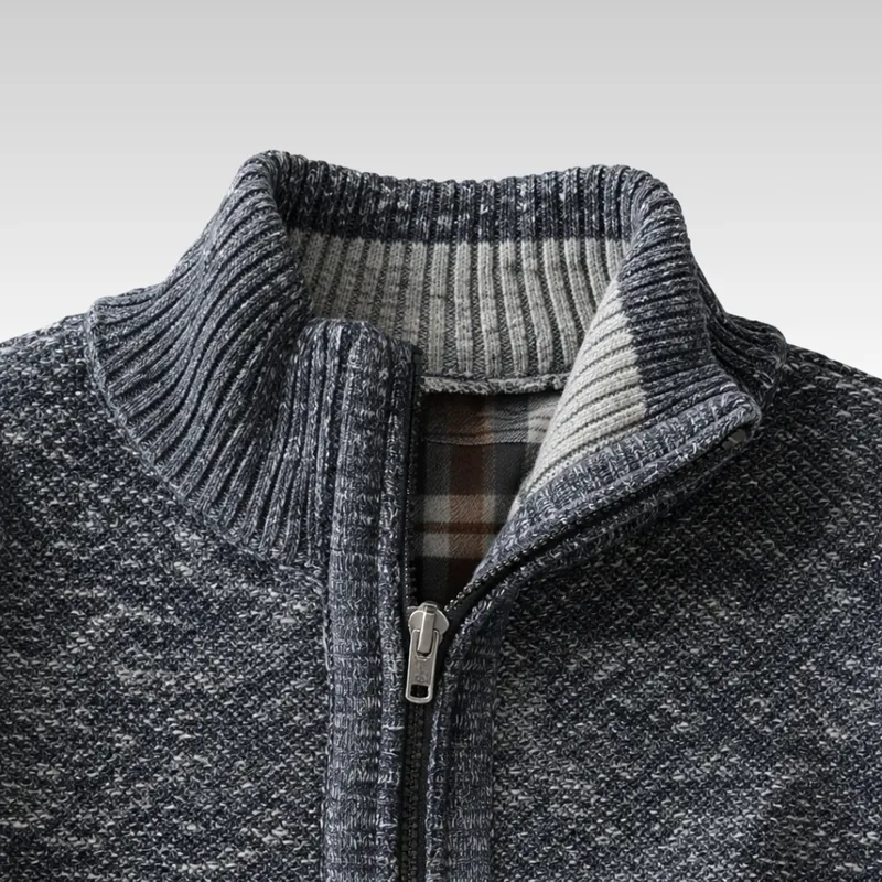 Refined Zip Knit Cardigan