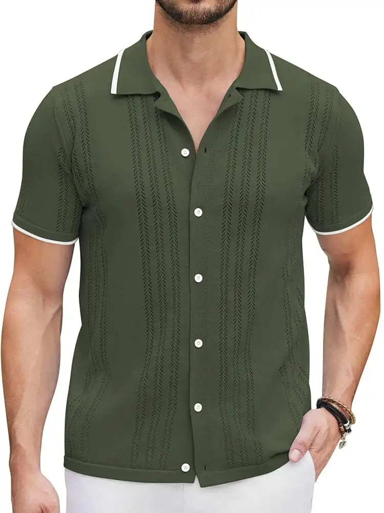 Casual Breathable Knit Shirt