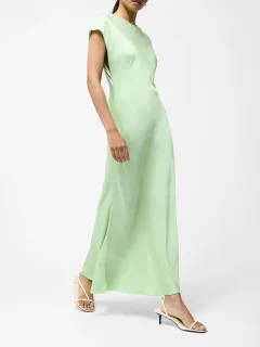 Exquisite Solid Color Elegant Satin Dress