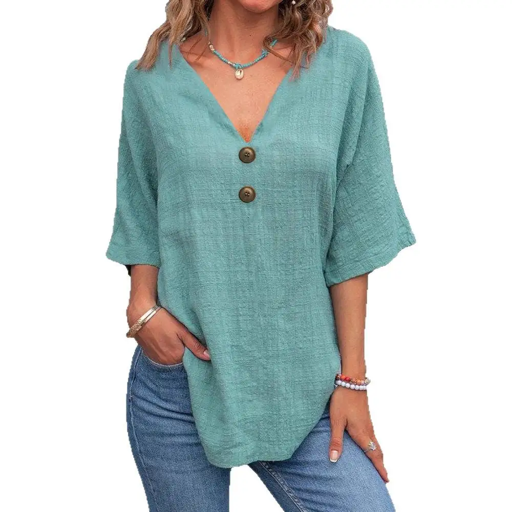 V-Neck Polished Blouse