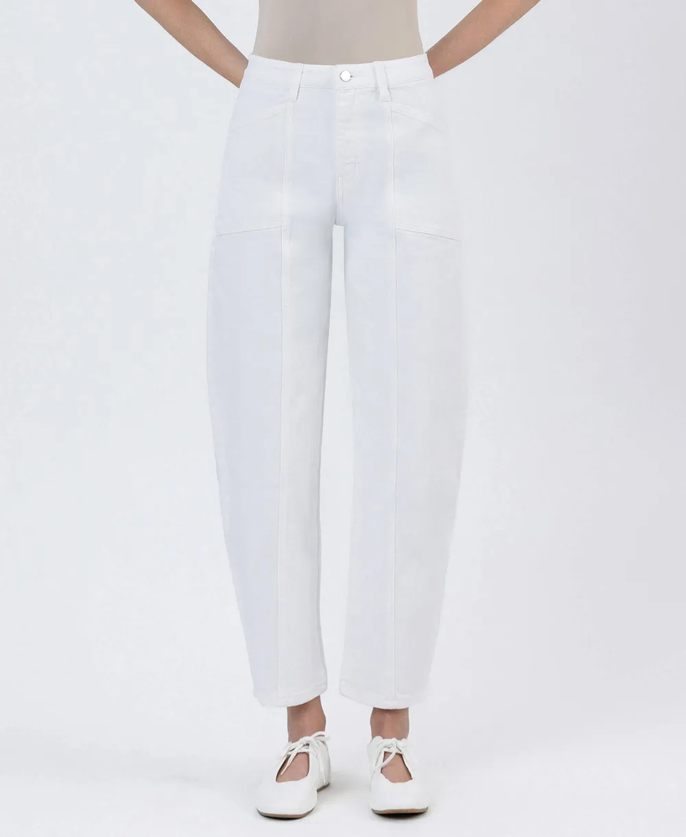 Women's Paneled High-Rise Barrel Jeans