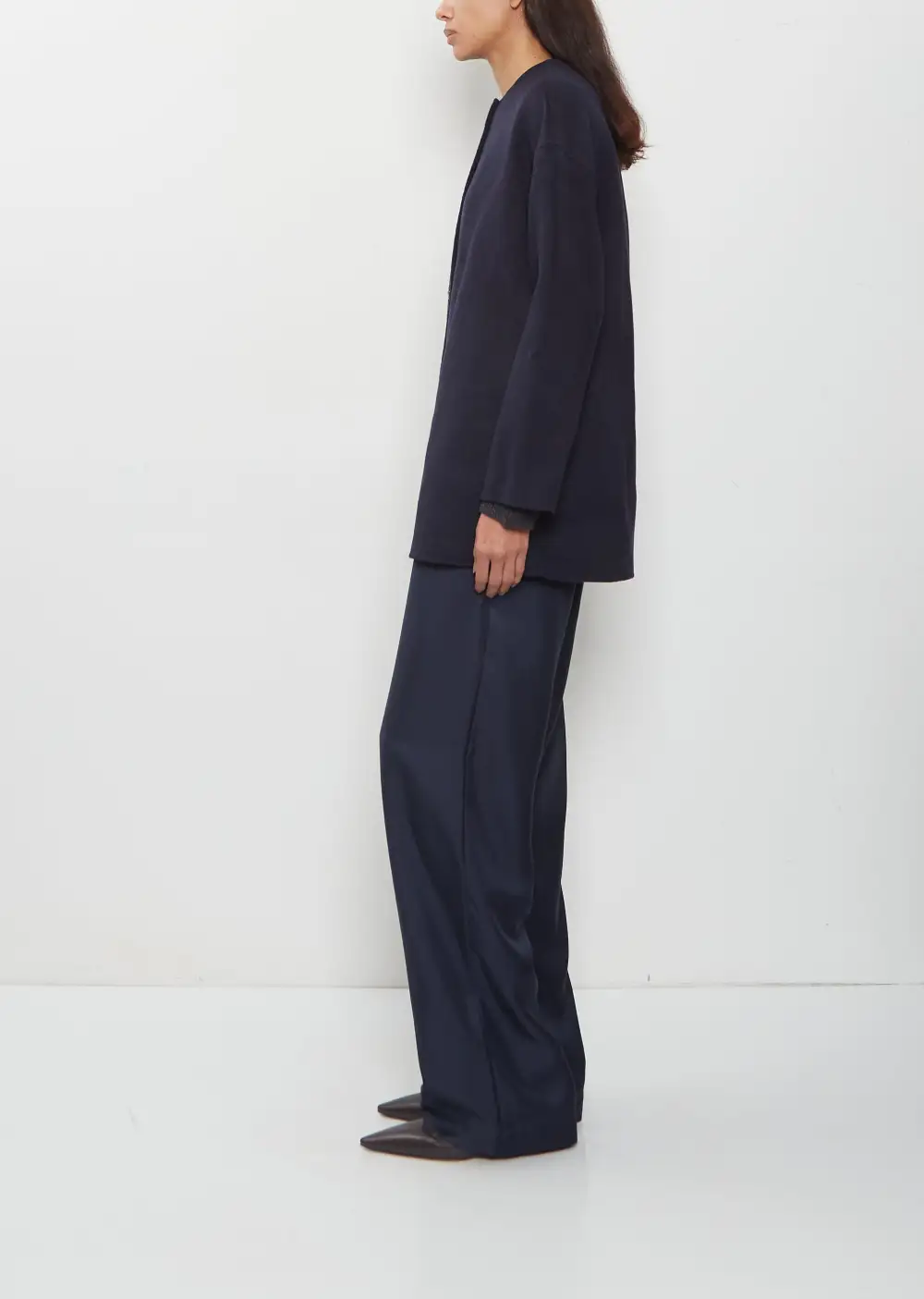 Women's Double Face Cashmere Collarless Coat