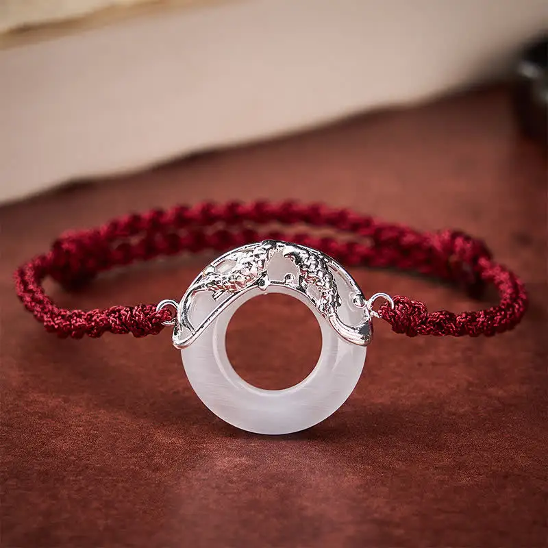 Jade Koi Fish String Bracelet