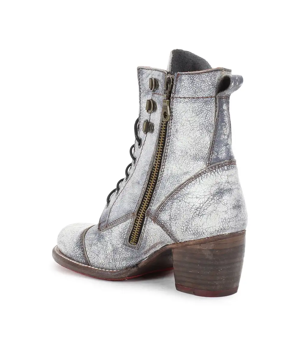 Cap-Toe Side-Zip Lace-Up Boots