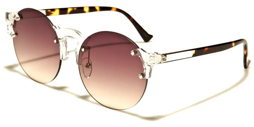 Unisex Rimless Round Sunglasses