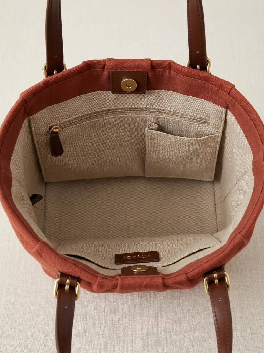 Women's Quilted Textured Magnetic Tote Bag