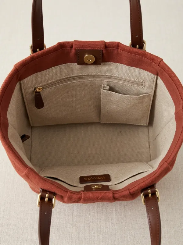 Women's Quilted Textured Magnetic Tote Bag