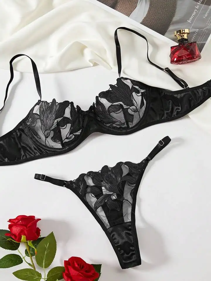 Floral Lace Lingerie Set