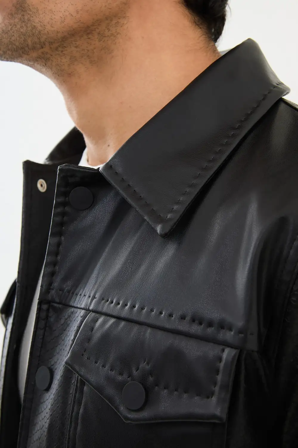 Leather Refined Casual Jacket