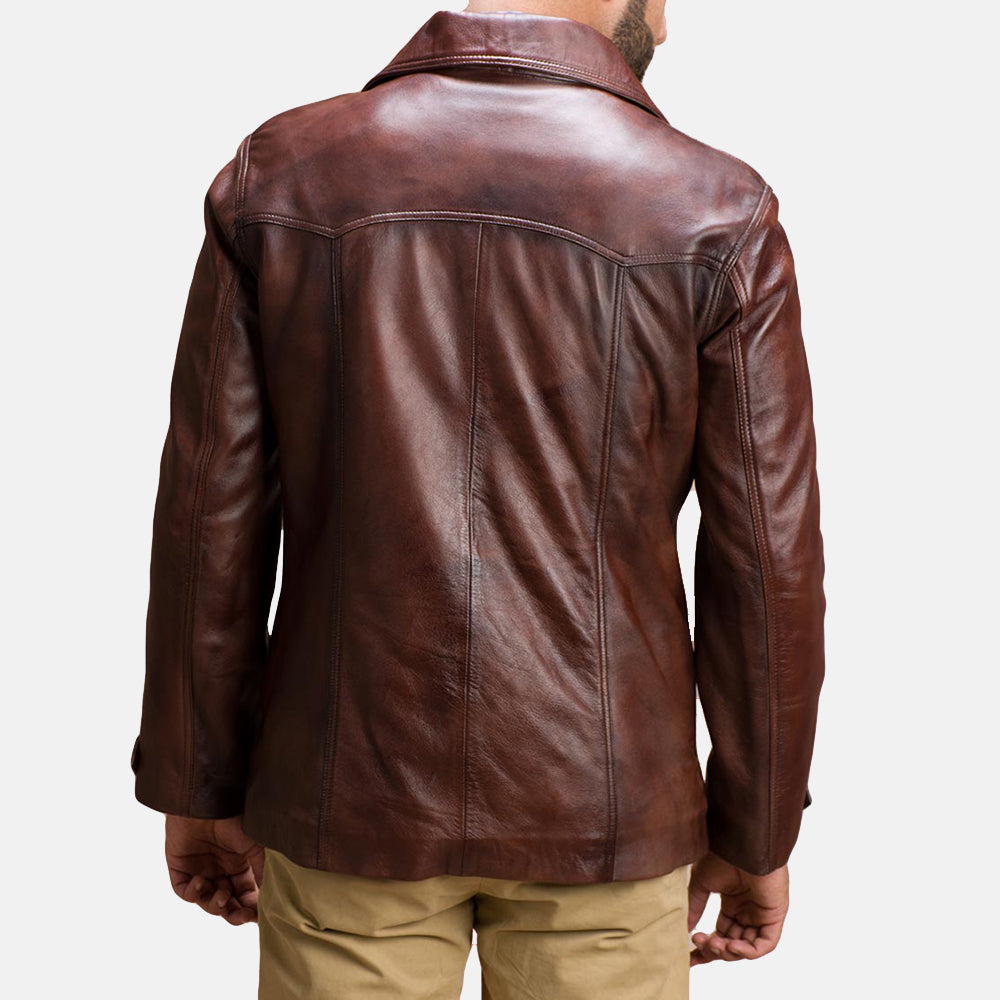 Men's Field Style Leather Jacket