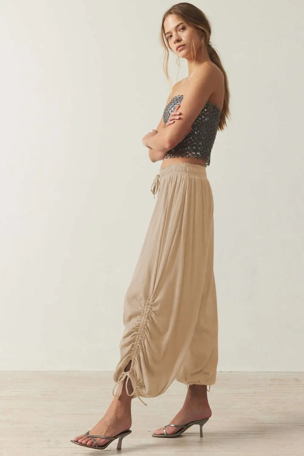 Everyday Drawstring Ruched Pants