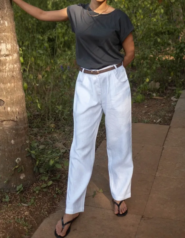 Charcoal Pima Cotton Boxy Tee