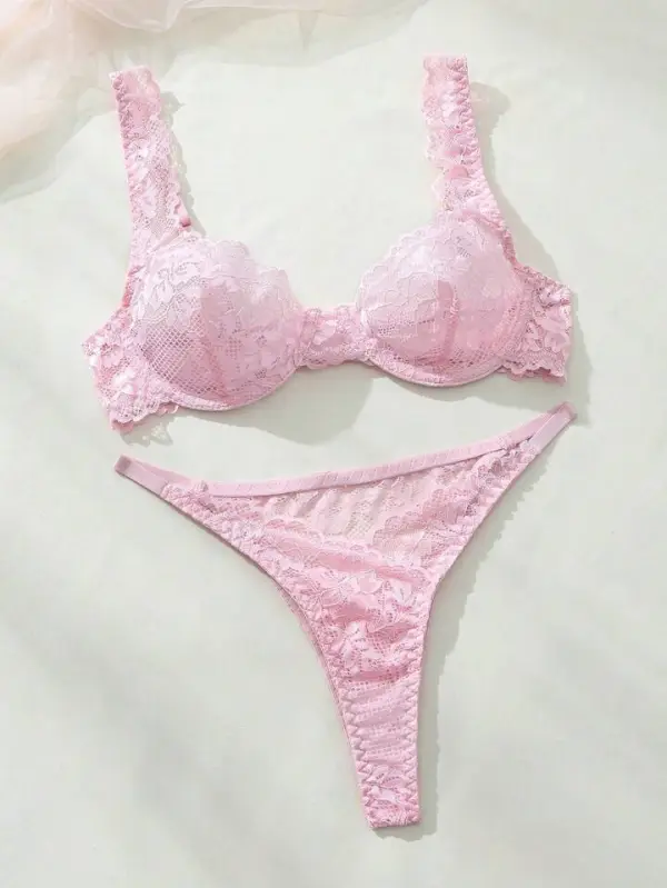 Delicate Mesh Lingerie Set