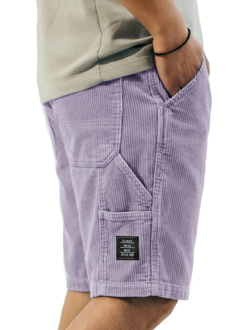 Textured Utility Pocket Relaxed Shorts