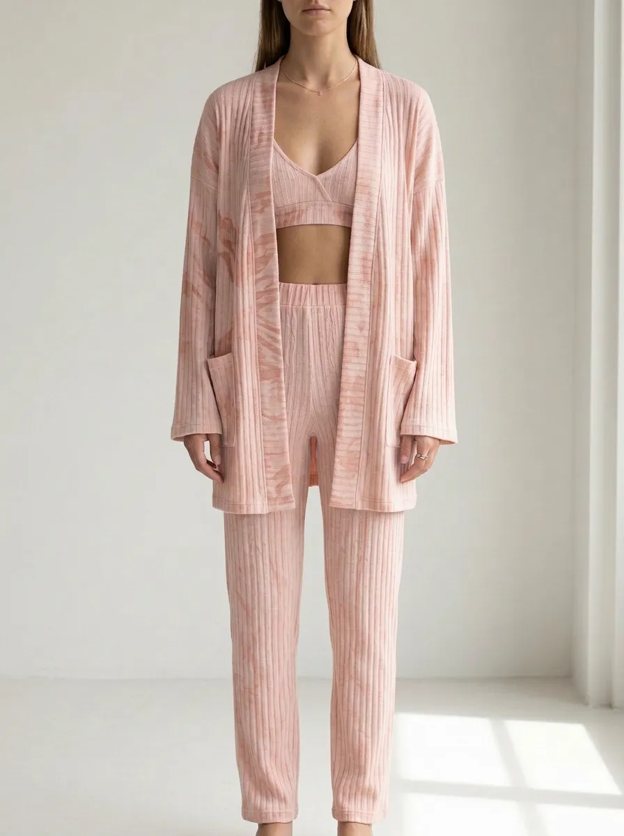 Zebra Cardigan Lounge Set