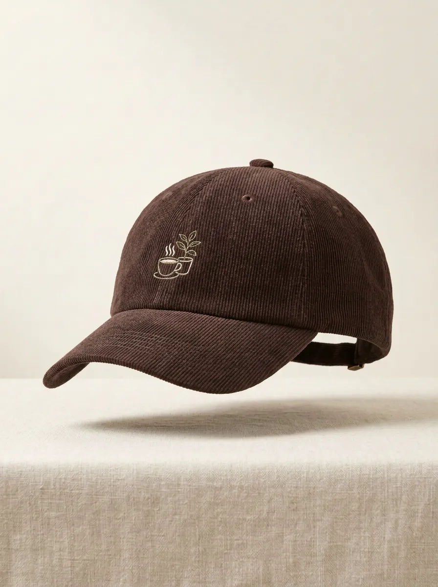 Coffee-Lover Corduroy Unisex Baseball Cap