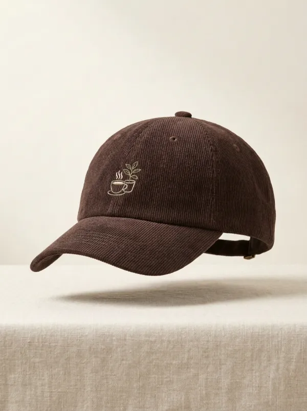Coffee-Lover Corduroy Unisex Baseball Cap