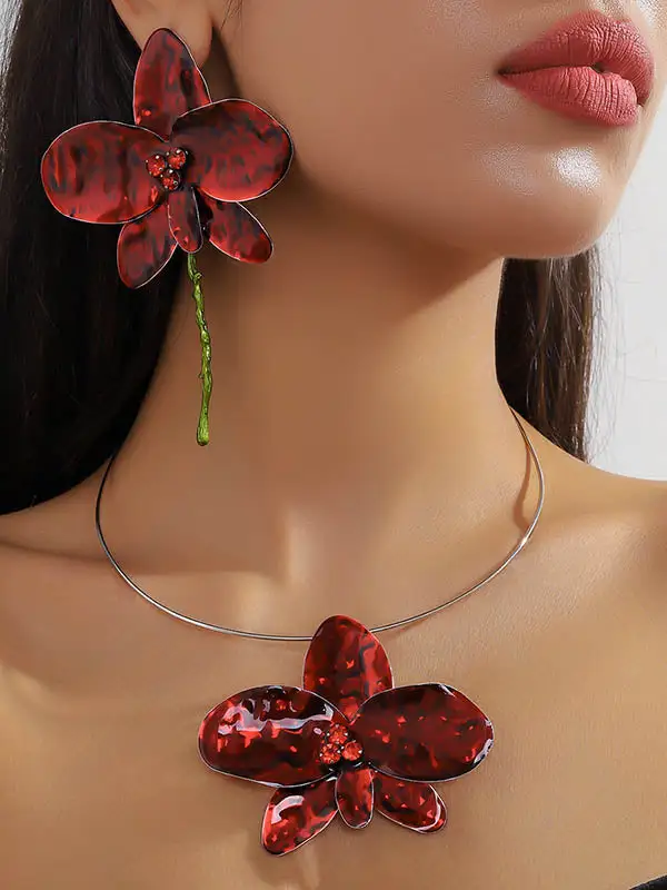 Lustrous Artisan-Inspired Accent Earrings