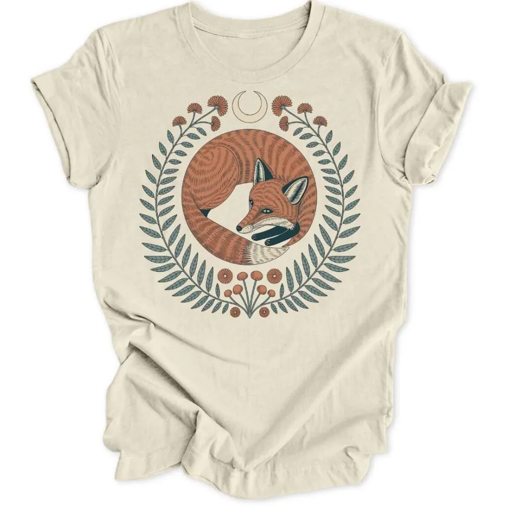 Folk Art Fox Unisex T-Shirt