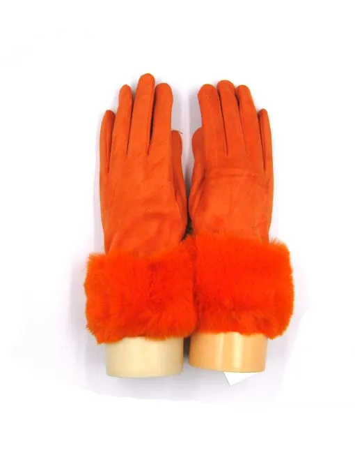 Classic Faux Fur Trim Gloves