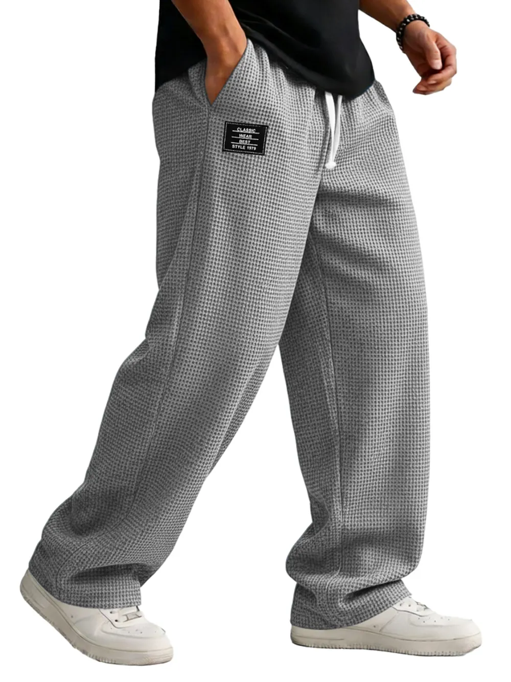 Textured Knit Pull On Trousers