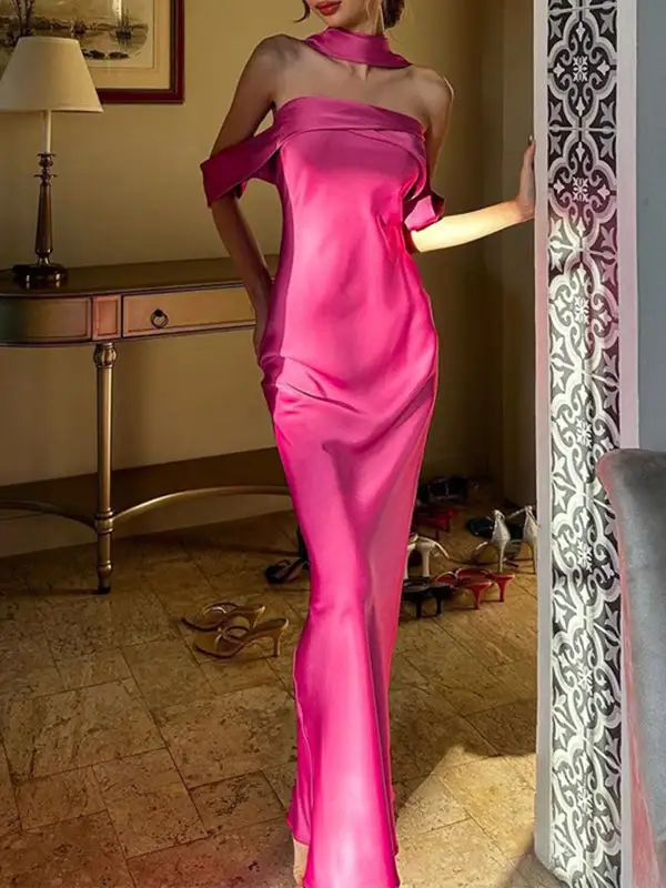 Zipper Sleeveless Maxi Dress