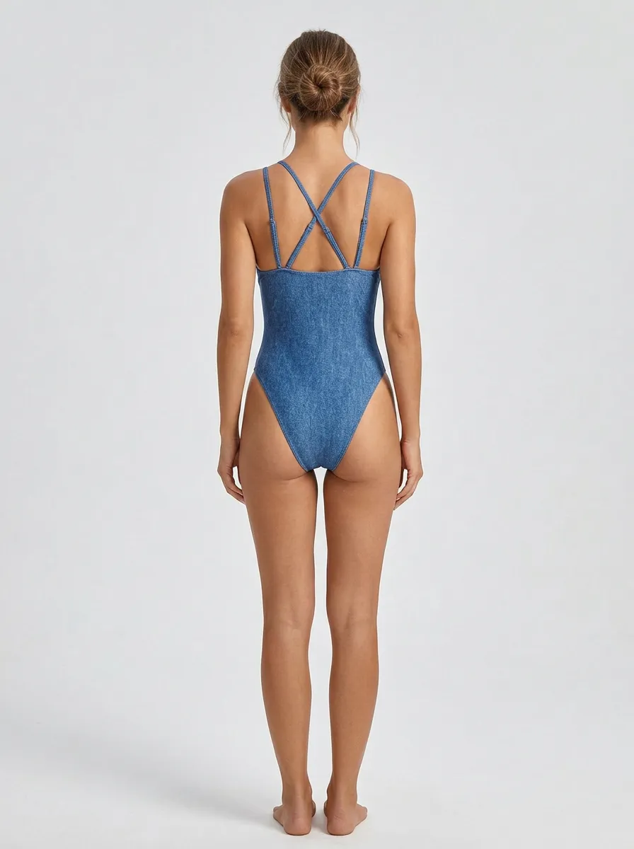 Women's Ring-Detail Cutout Printed One-Piece Swimsuit