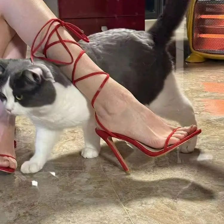 Strappy Open Toe Stiletto Sandals