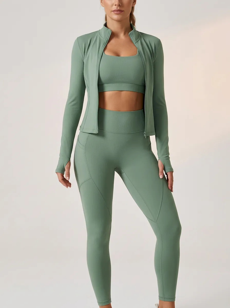 Urban Wardrobe Women's Three Piece Activewear Set