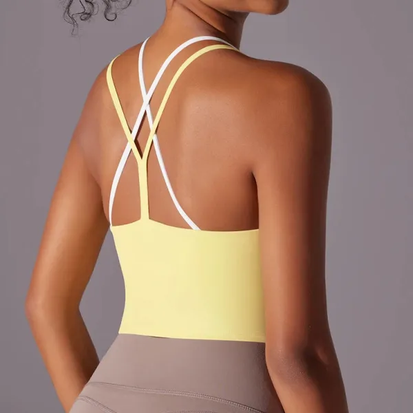 Lace-Detail Yoga Bra