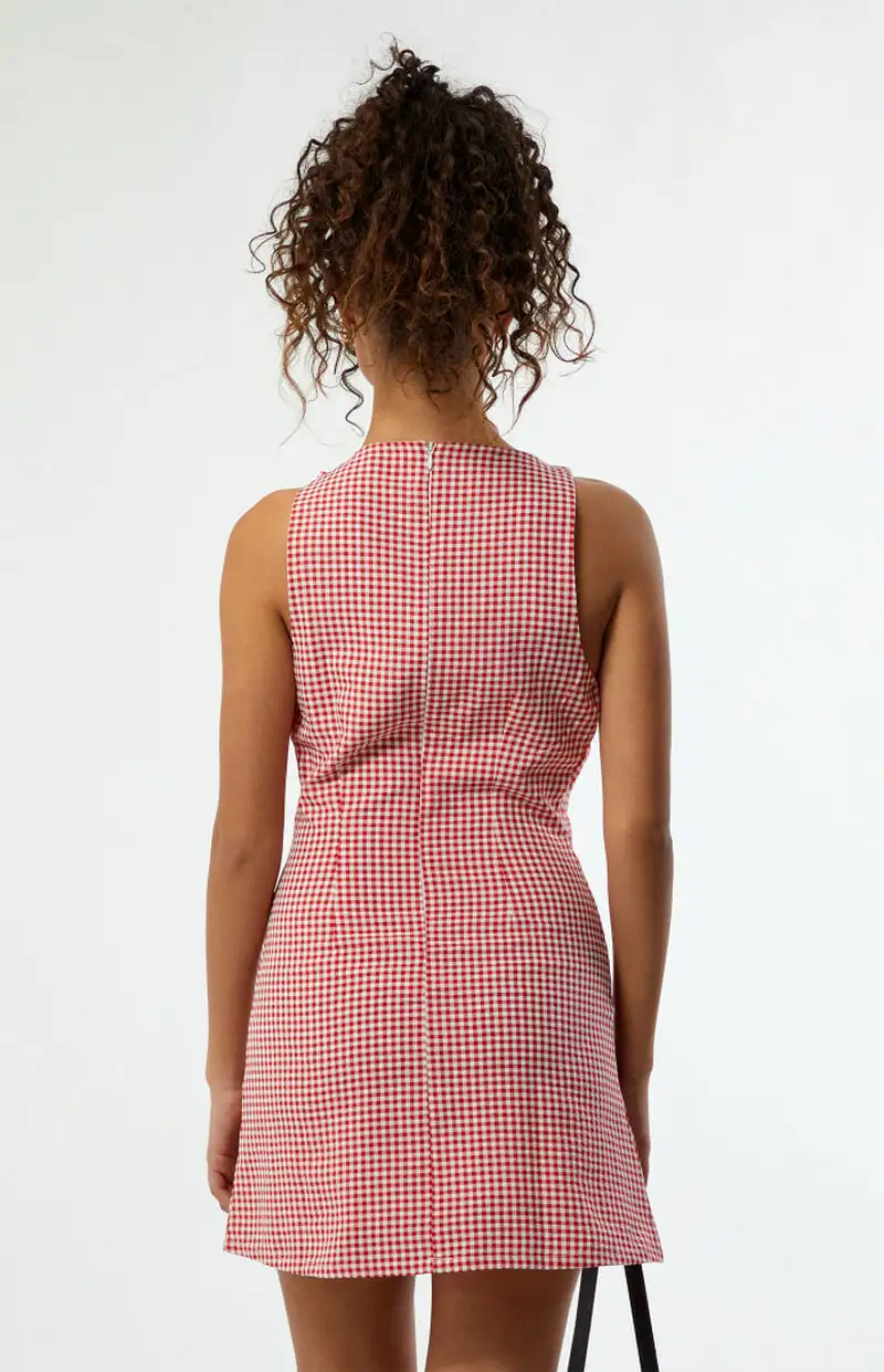 LA Hearts Linen Keyhole Mini Dress