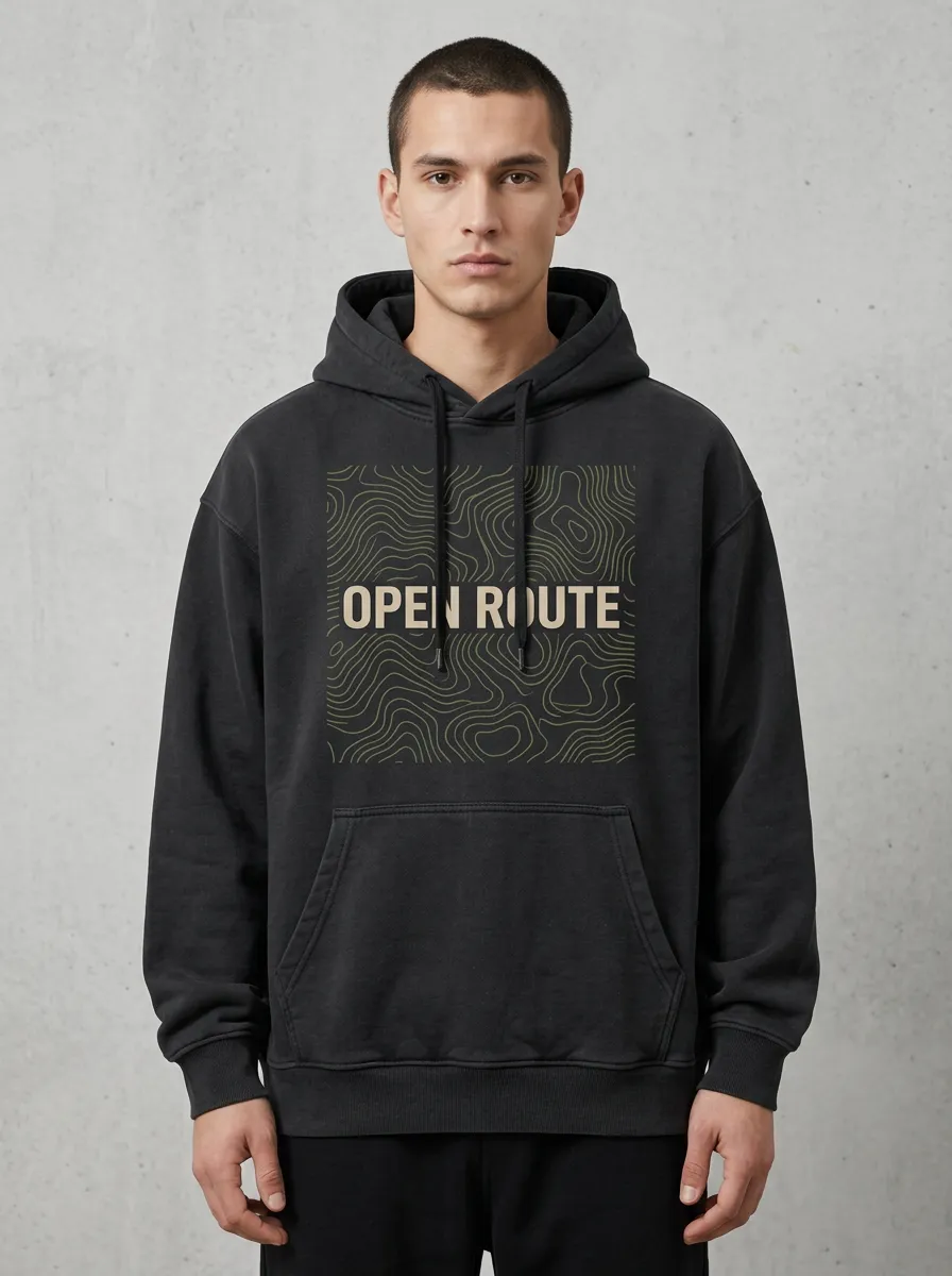 Utility Topographic Men's Graphic Hoodie
