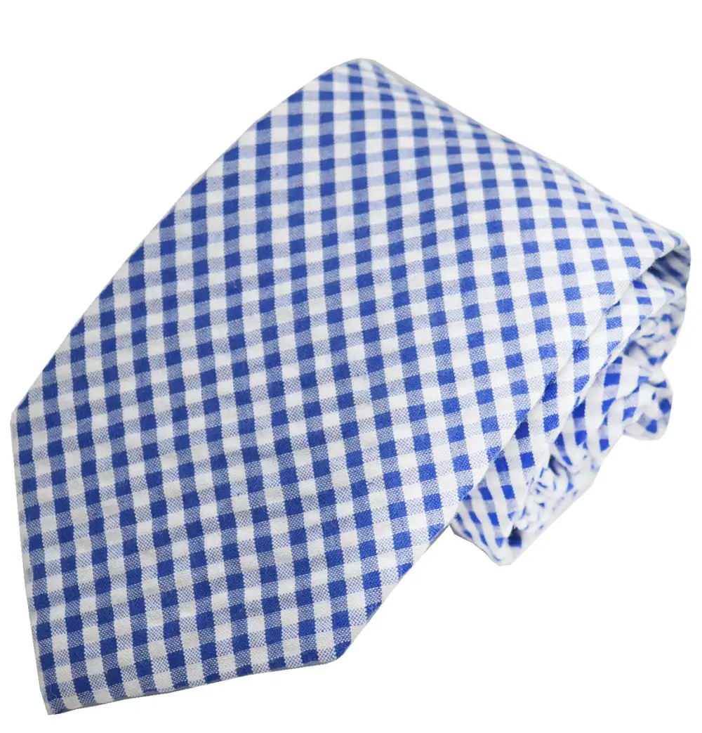 Polished Cotton Classic Men's Necktie With Pocket Square