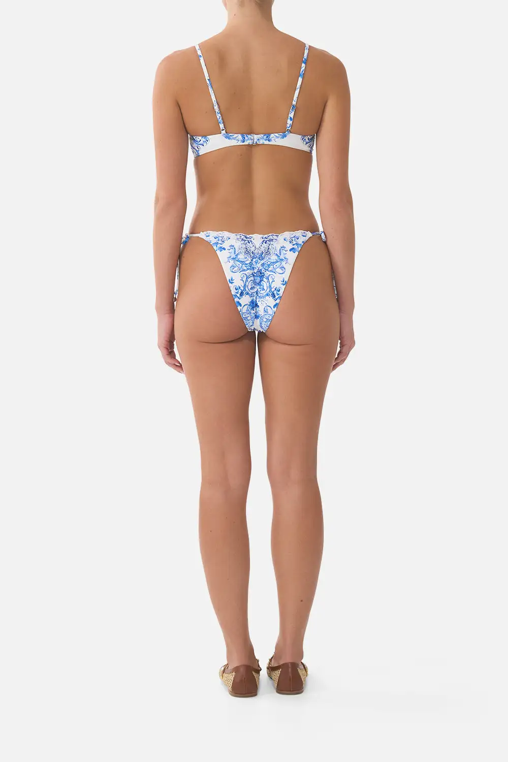 Dip Waist Cheeky Bikini Bottom with Tie Sides