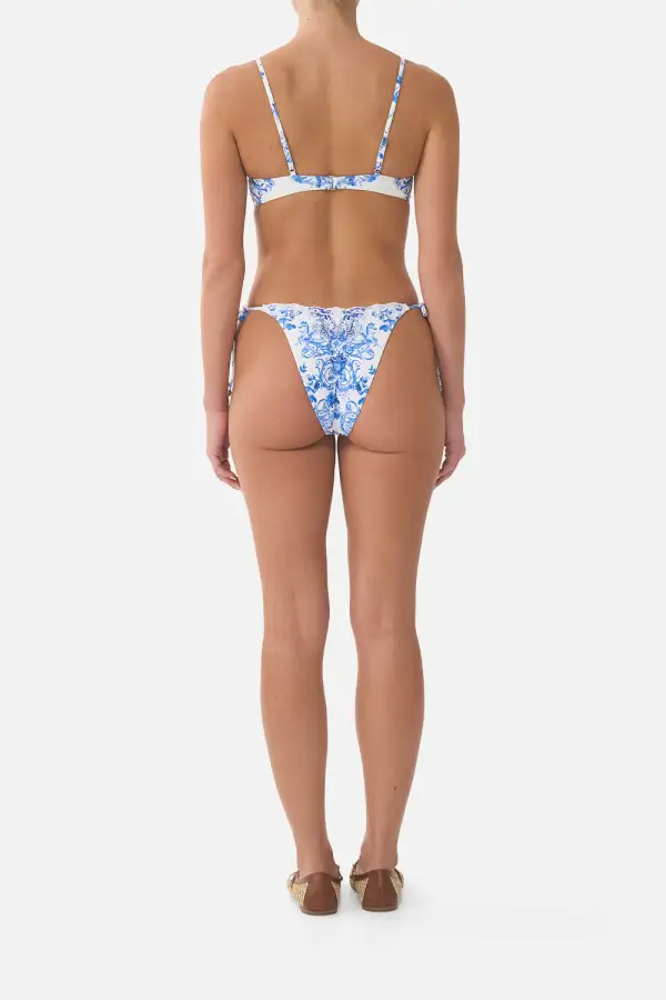 Dip Waist Cheeky Bikini Bottom with Tie Sides